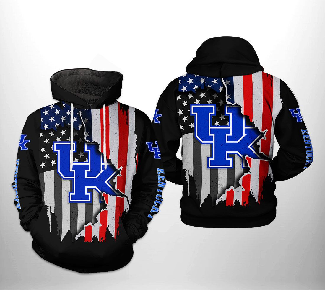 Kentucky Wildcats NCAA US Flag Hoodie