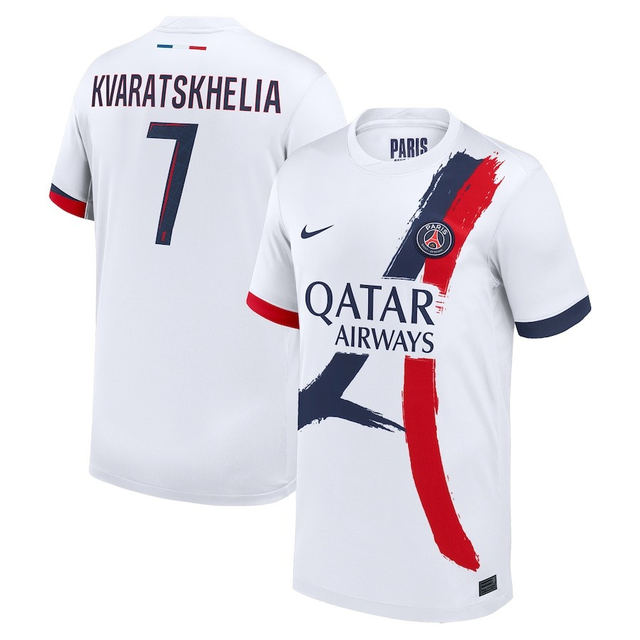 Khvicha Kvaratskhelia Paris Saint-Germain PSG Jersey 2024 25 Home Player Jersey