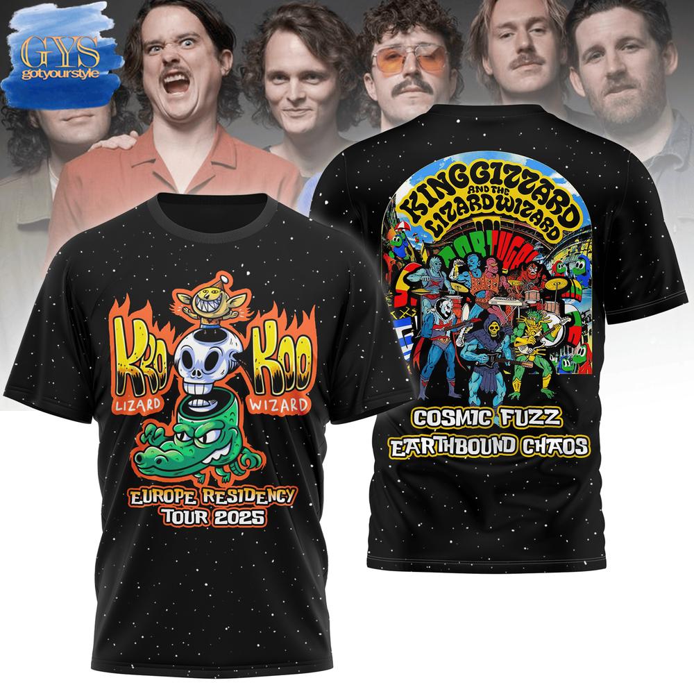 King Gizzard and the Lizard Wizard Europe Residency Tour 2025 T-Shirt Premium Merchandises