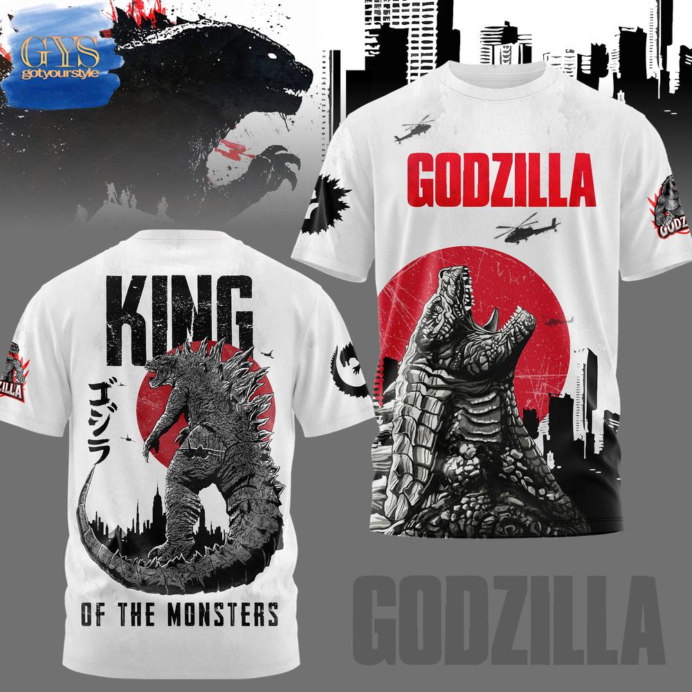 King Of The Monsters Godzilla T-Shirt Premium Merchandises