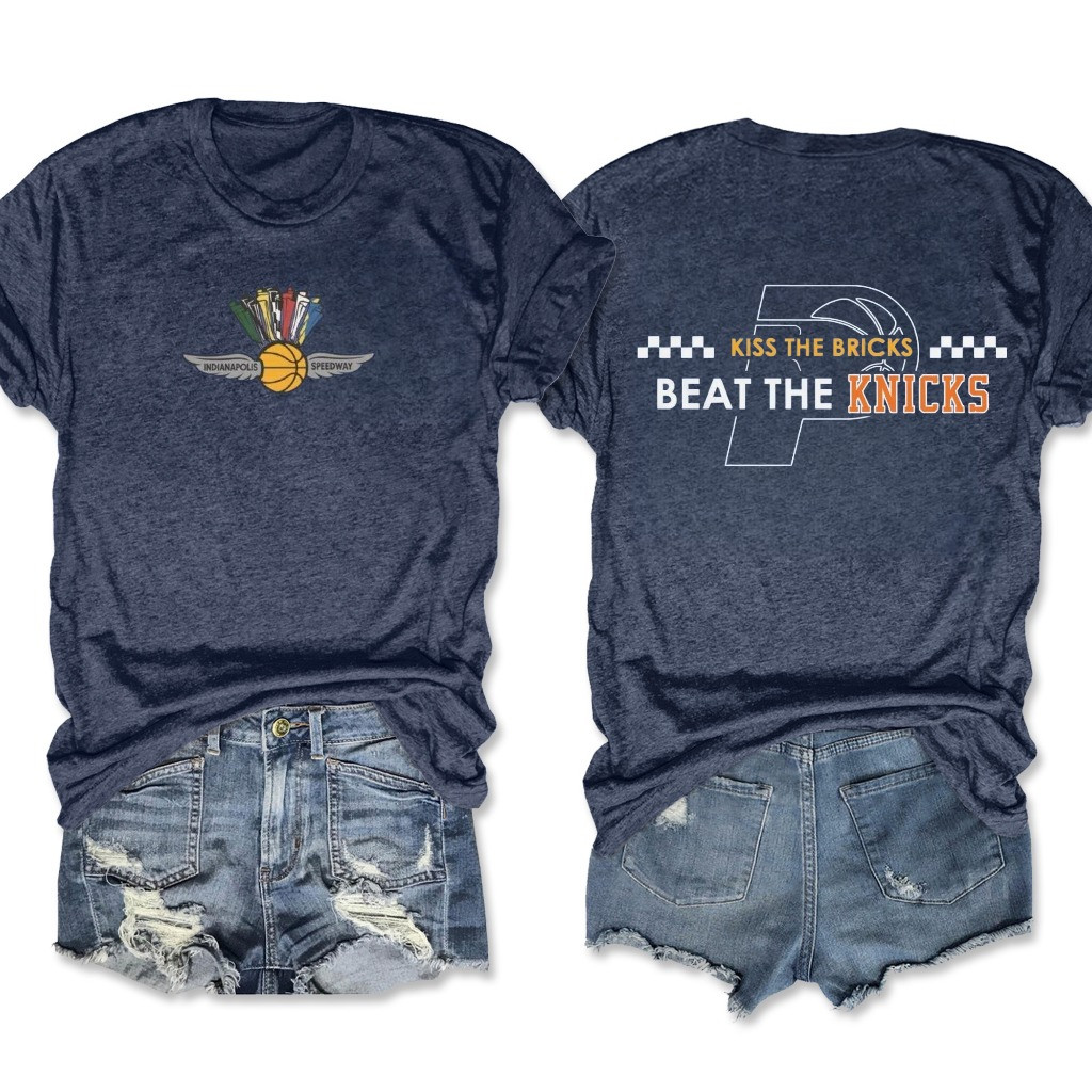 Kiss The Bricks Beat The Knicks Indiana Pacers Womenâ€™s T-Shirt Basketball Fan Merch
