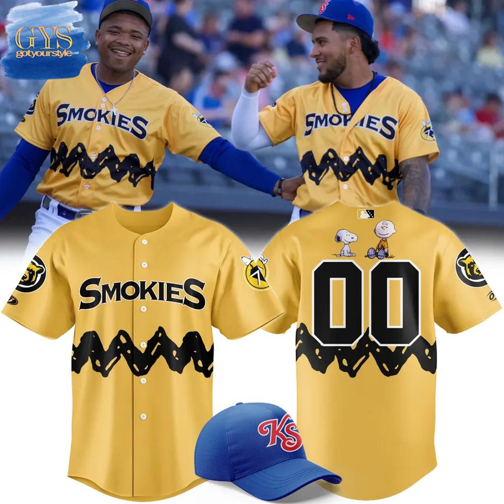 Knoxville Smokies 2025 Peanuts Night Baseball Jersey