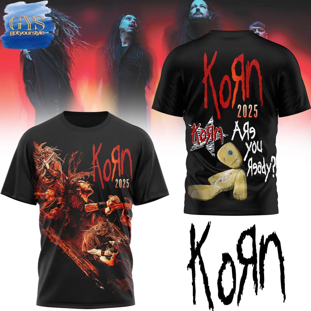Korn 2025 Poster Tour Limited Edition T-Shirt Premium Merchandises