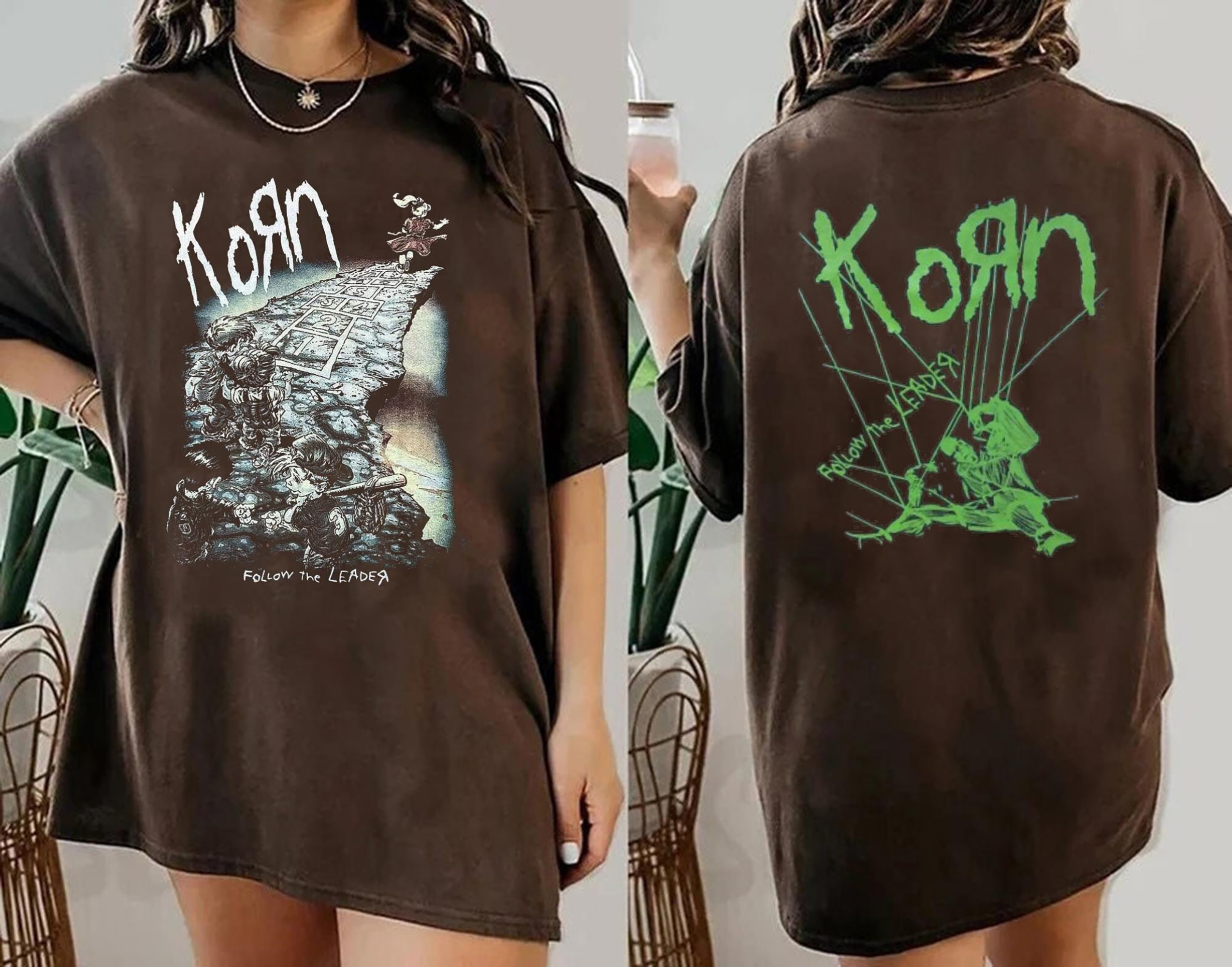 Korn Tour 2024 2025 shirt, Korn FTL 25 Follow The Leader Shirt, Korn Tour 2024 2025 Retro Tee Gift Unisex Fans, Korn Band Unisex Shirt Korn, Korn Band Merch Premium Merchandise