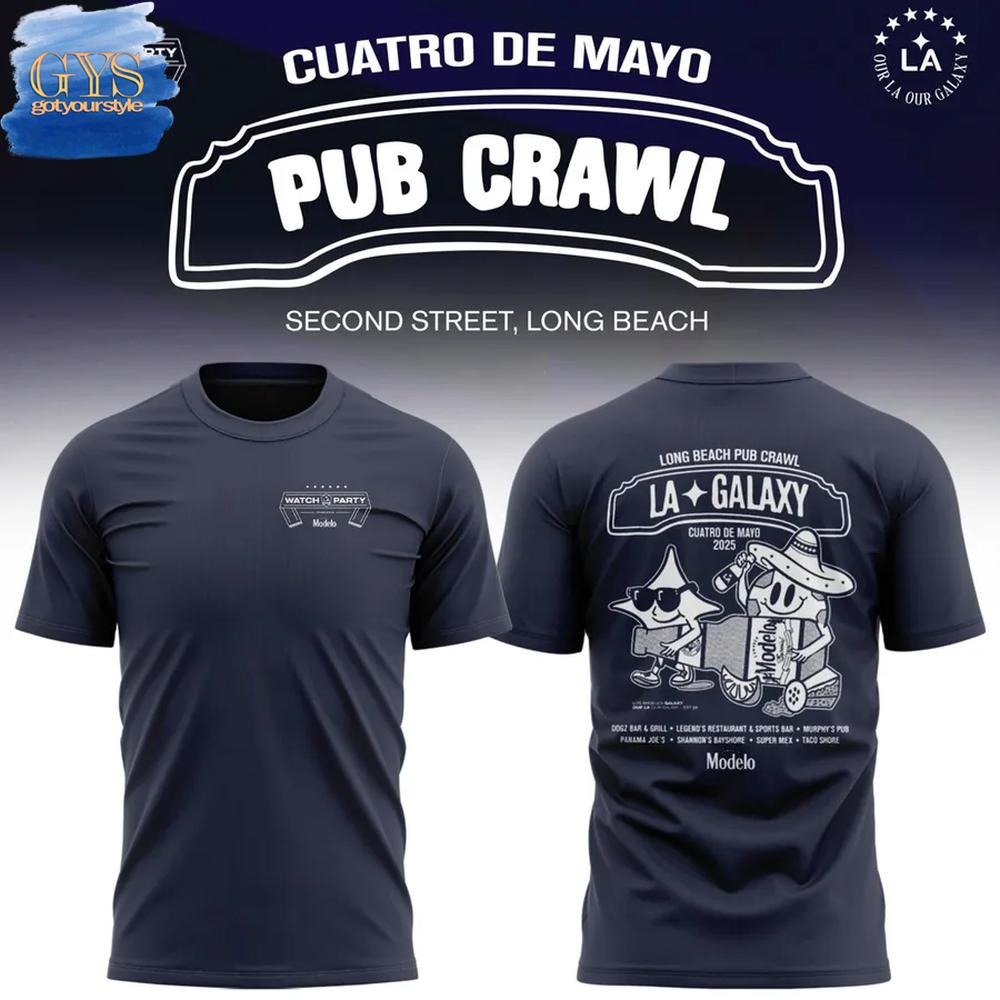 LA Galaxy Long Beach Pub Crawl T-Shirt Premium Merchandises