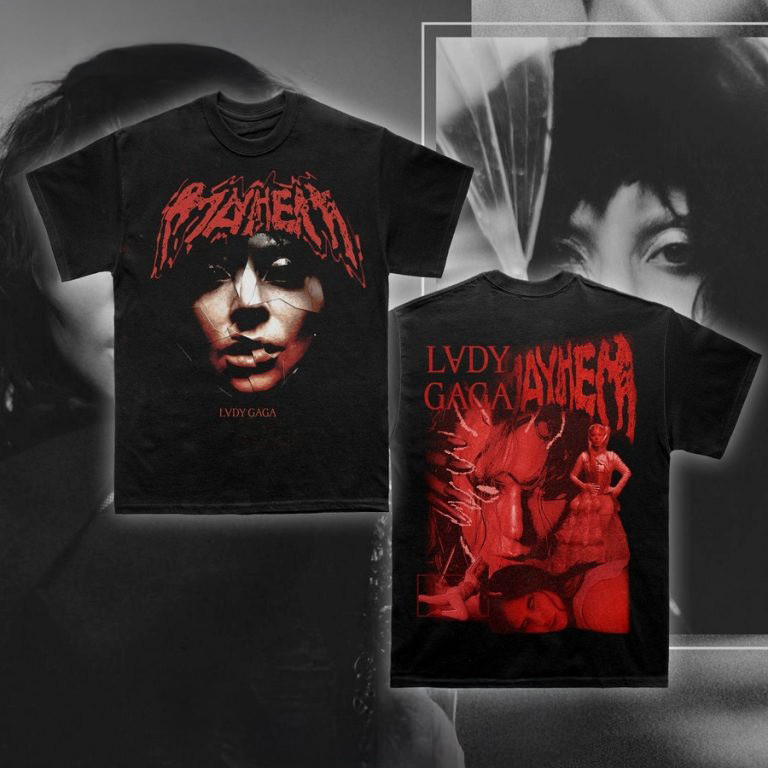 Lady Gaga Mayhem Album 3D Black T-Shirt Gifts For Music Lovers