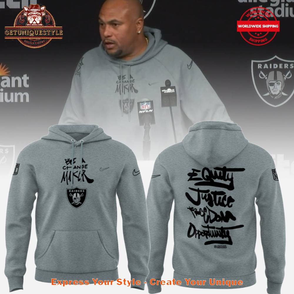 Las Vegas Raiders 2024 Be A Change Maker Hoodie