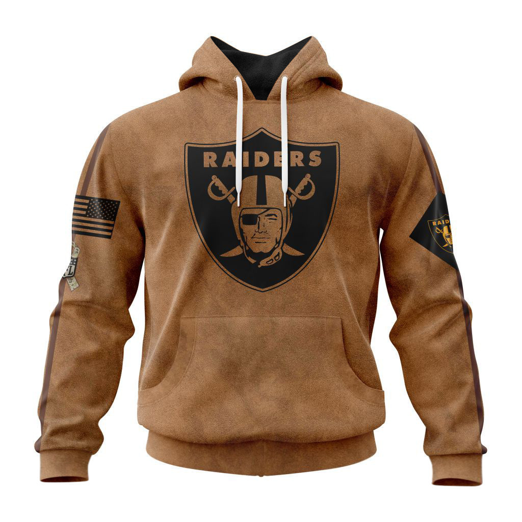 Las Vegas Raiders Basic Brown NFL 3D Hoodie Gift For Sport Music Fans