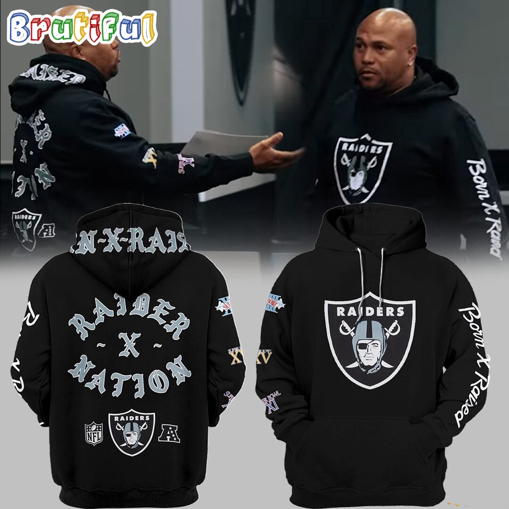 Las Vegas Raiders Born x Raised Black Hoodie