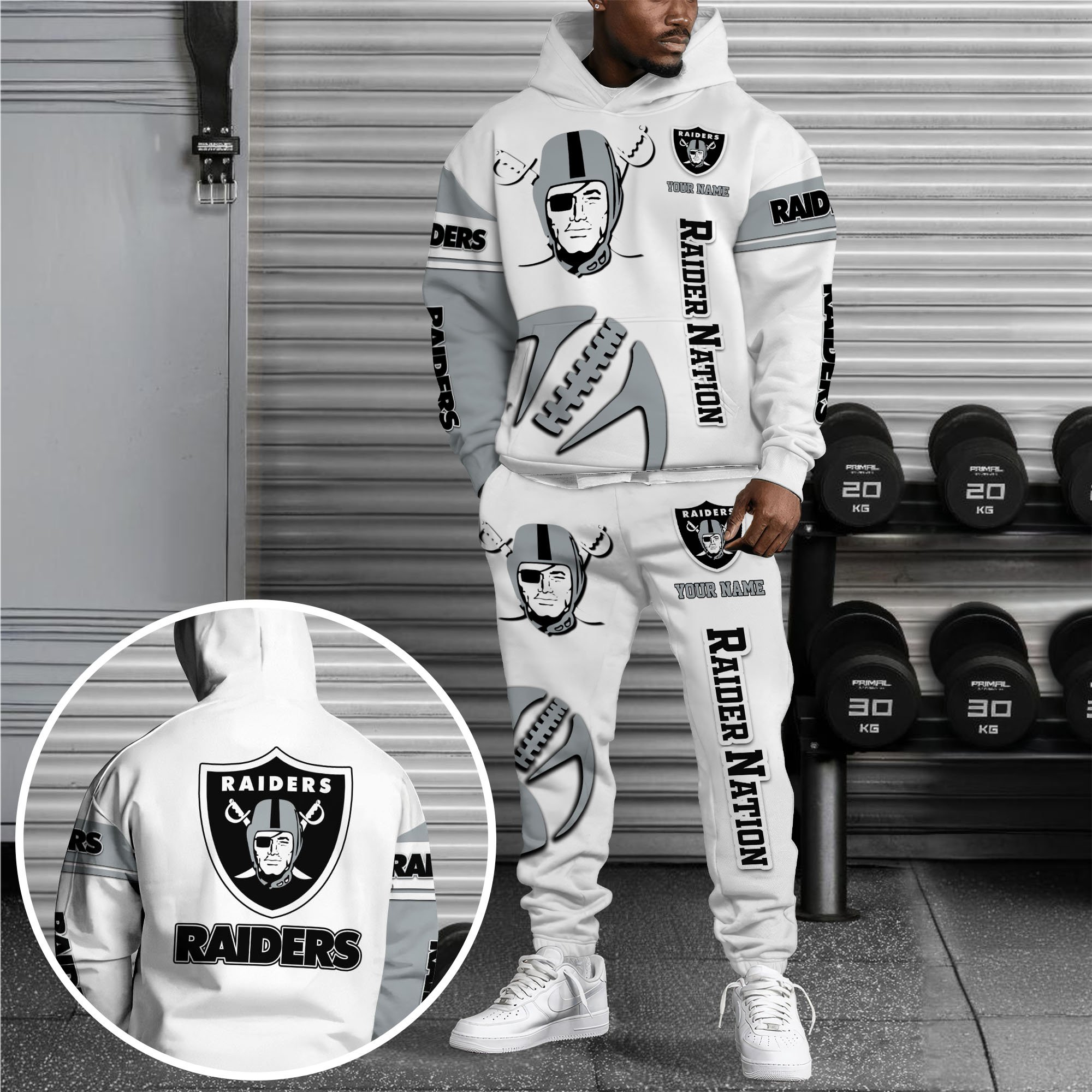 Las Vegas Raiders Hoodie Sweatpants Set, Custom Hoodie, Sport Hoodie Sweatpants Set, Sport Gifts For Fan UZ42 Gift For Sport Music Fans