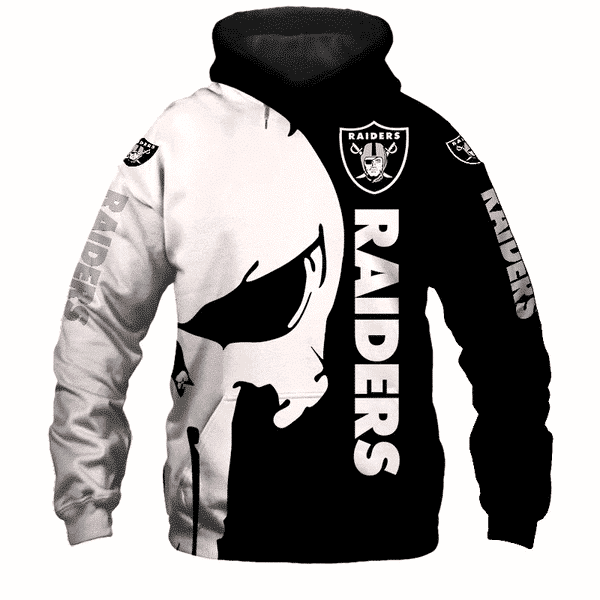 Las Vegas Raiders Punisher NFL Unisex 3D Hoodie