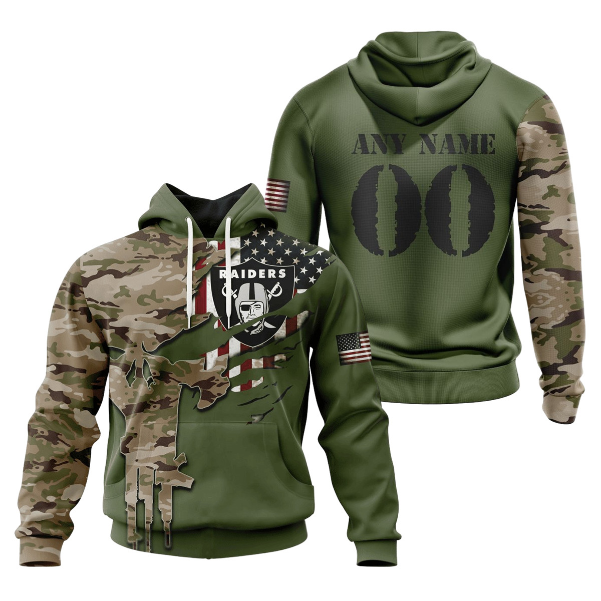 Las Vegas Raiders Special Camo Design 3D printed Sweatshirt Hoodie Zipped Hoodie