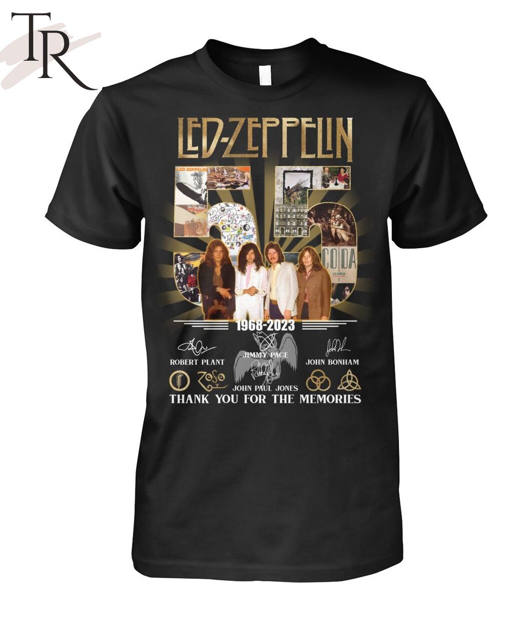 Led Zeppelin 55 Years Of 1968 - 2023 Thank You For The Memories Unisex T-Shirt