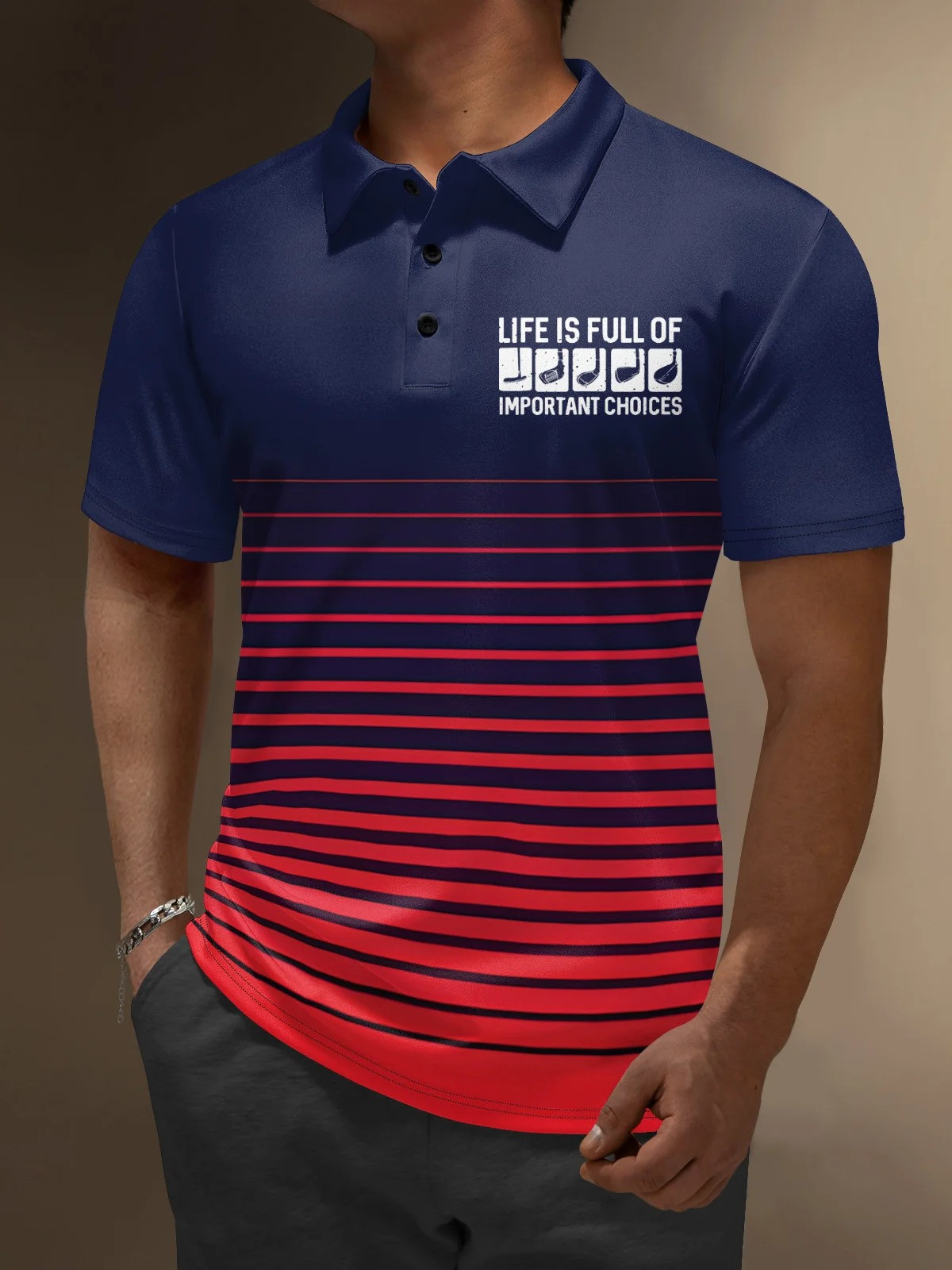 Life Is Full Of Important Choices Golf Polo