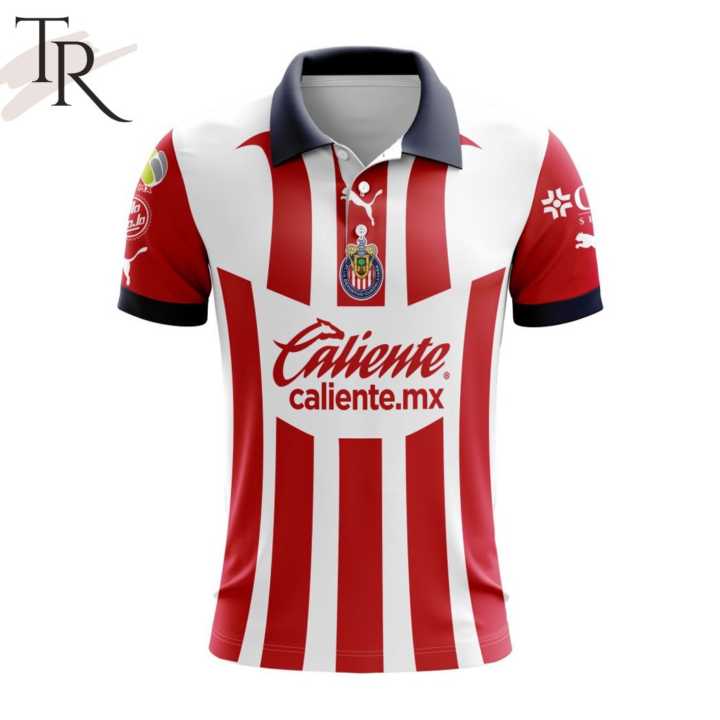 LIGA MX Chivas De Guadalajara 2023-2024 Home Polo Shirt
