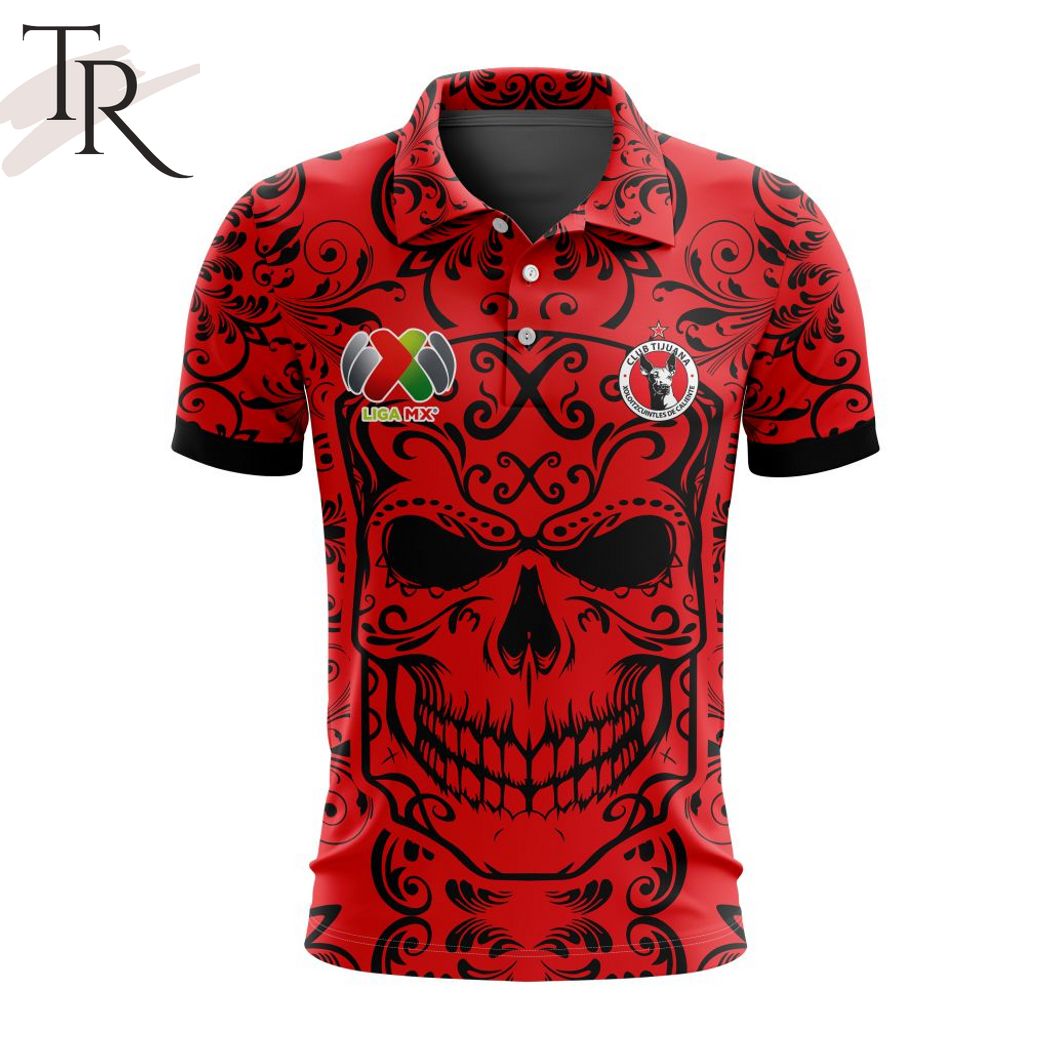LIGA MX Club Tijuana Special Dia De Muertos Design Polo Shirt