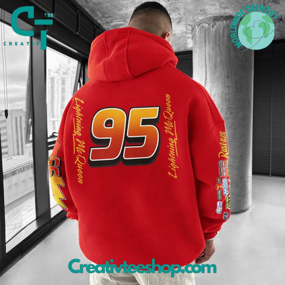 Lightning McQueen Car 95 Rusteze Hoodie
