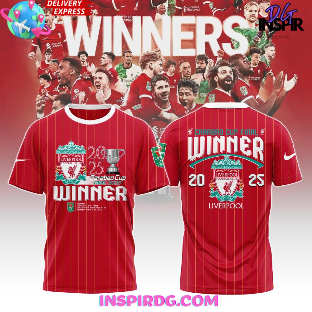 Liverpool FC 2025 Carabao Cup Champions T-Shirt Gift For Sport Music Fans