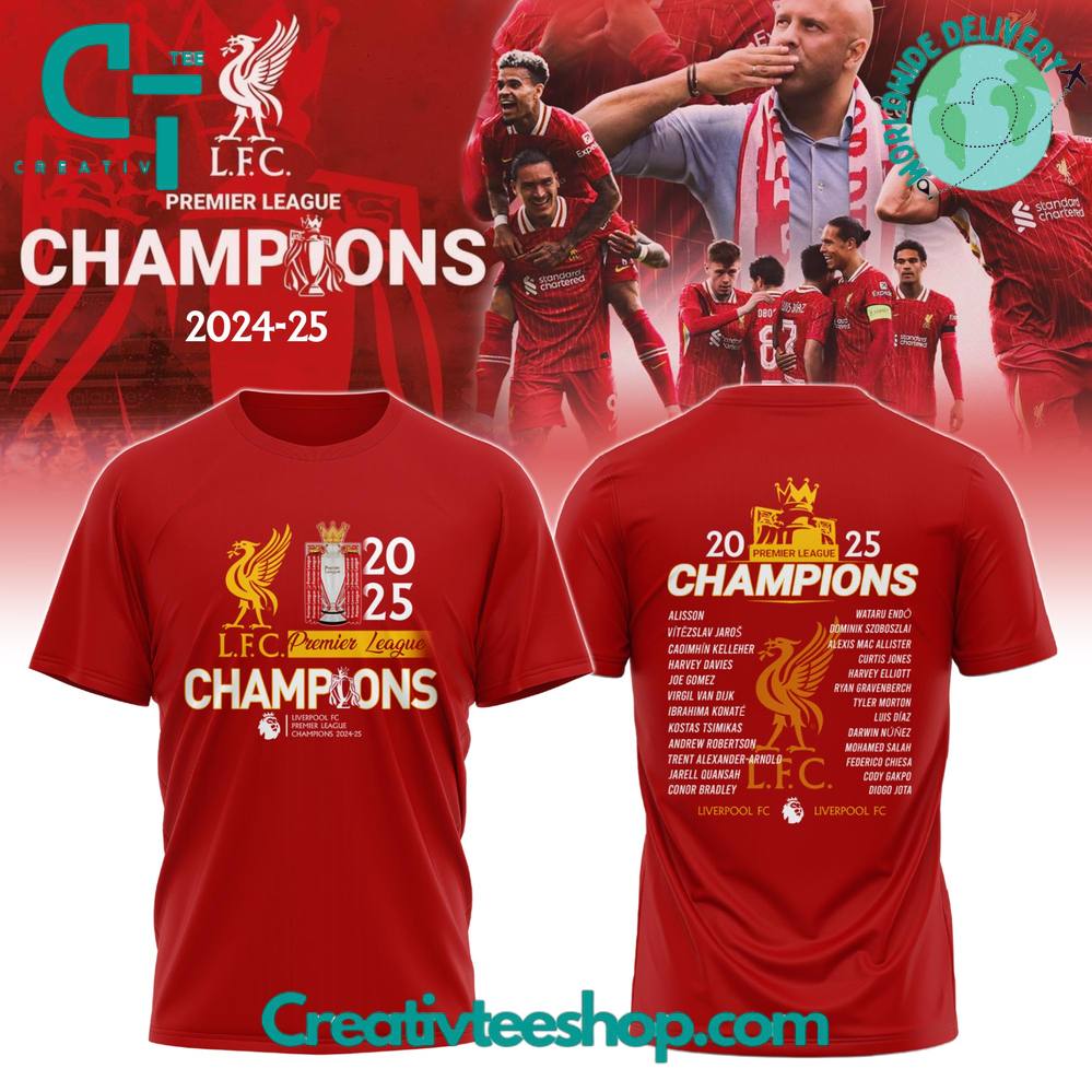 Liverpool FC 2025 Premier League Champions Special Tee