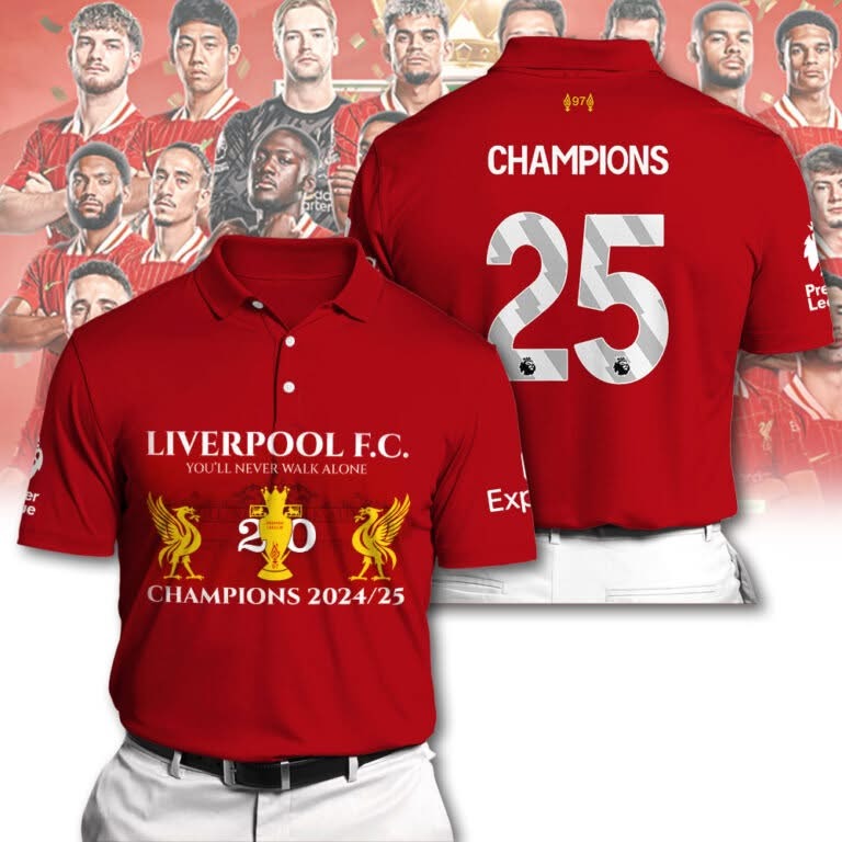 Liverpool FC Polo Shirt Champions 2024 25 Liverpool Shirt Gifts For Husband