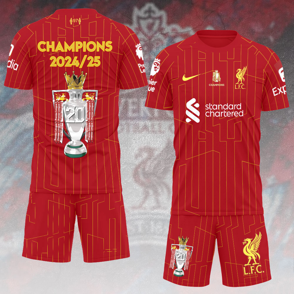 Liverpool FC Soccer Champions 2024 25 Suit Shirt For Fans Gifts For Husband