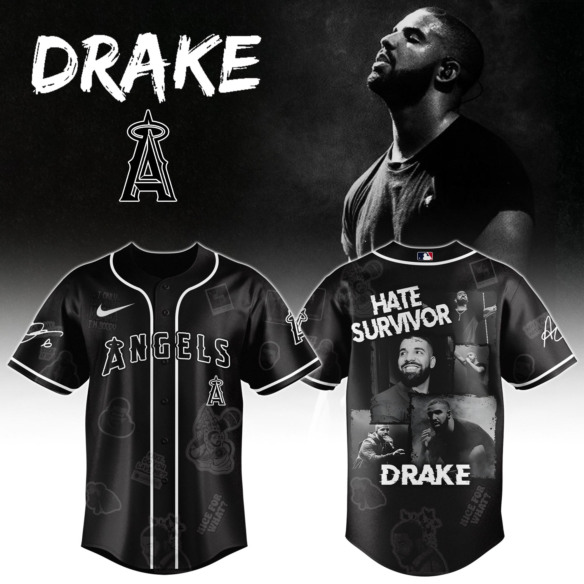 Los Angeles Angels MLB x Drake Chromakopia The World Tour Personalized Baseball Jersey For Fans