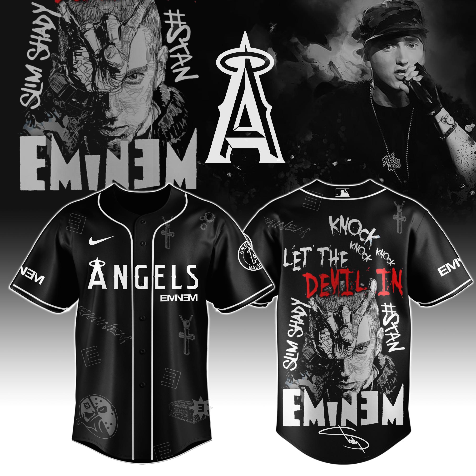 Los Angeles Angels MLB x Eminem Stans' To Launch In Theatres Worldwide Personalized Baseball Jersey For Fans