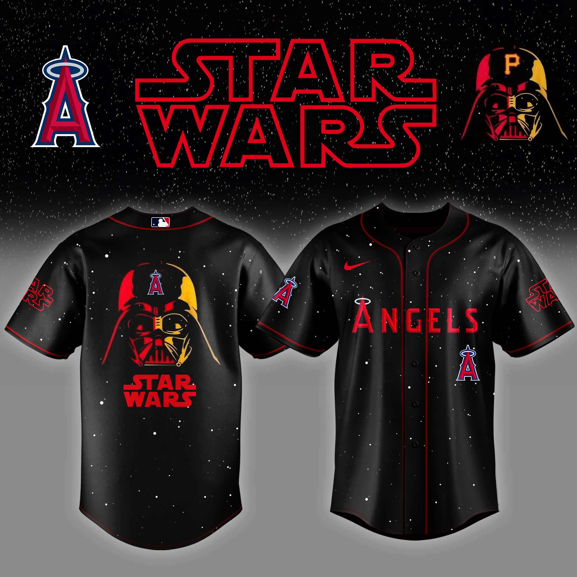 Los Angeles Angels x Stars Wars Night Baseball Jersey Baseball Fatherâ€™s Day Gifts