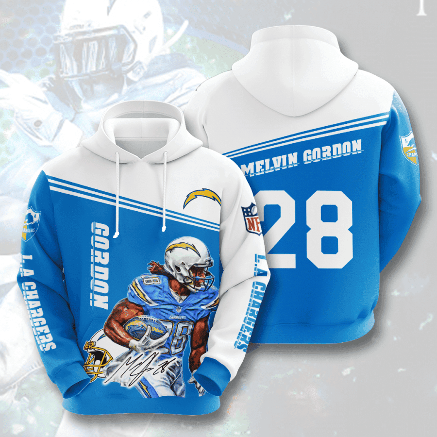 Los Angeles Chargers Hoodie  Zip Hoodie Version 348