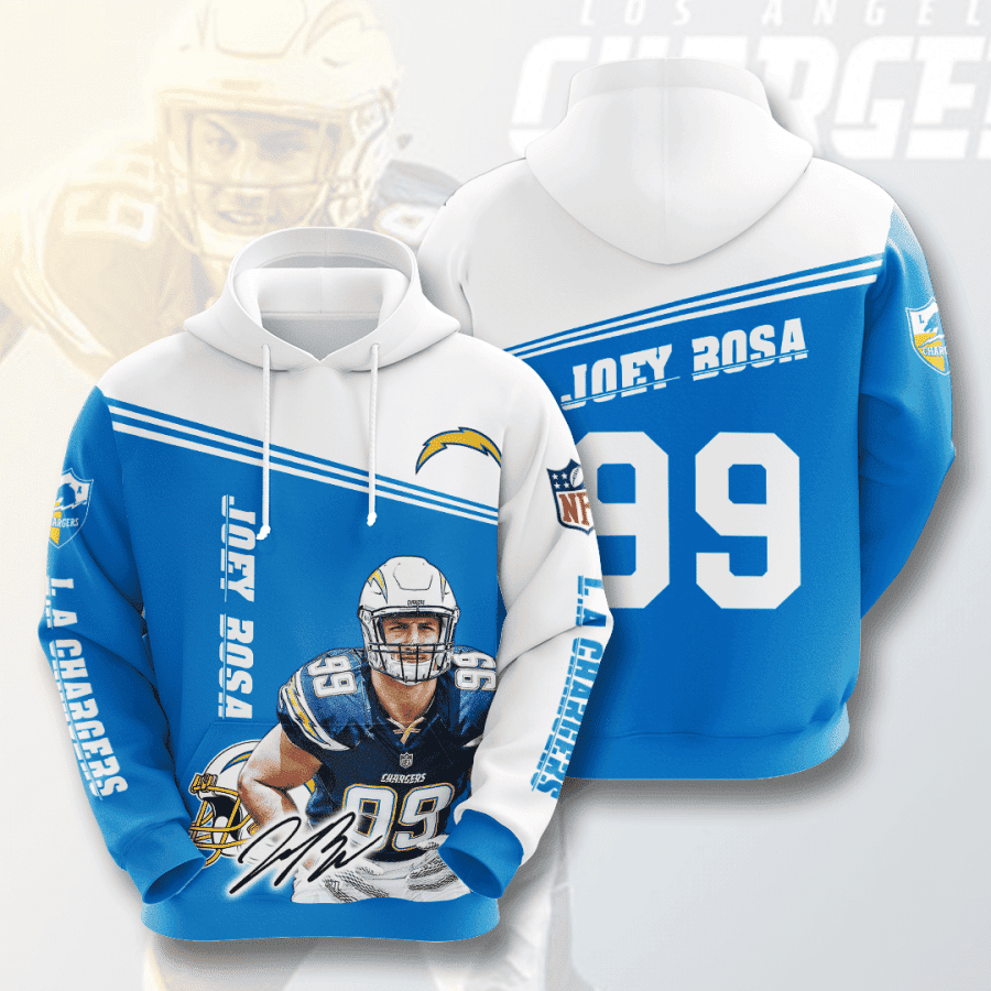 Los Angeles Chargers Hoodie  Zip Hoodie Version 398