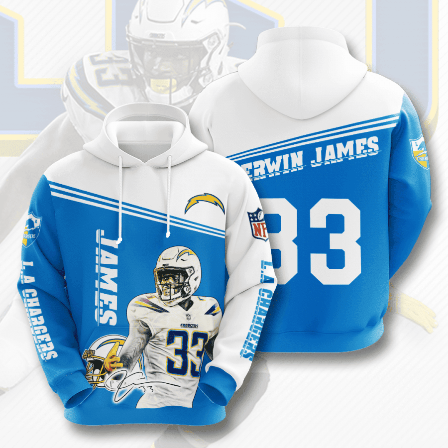 Los Angeles Chargers Hoodie  Zip Hoodie Version 424