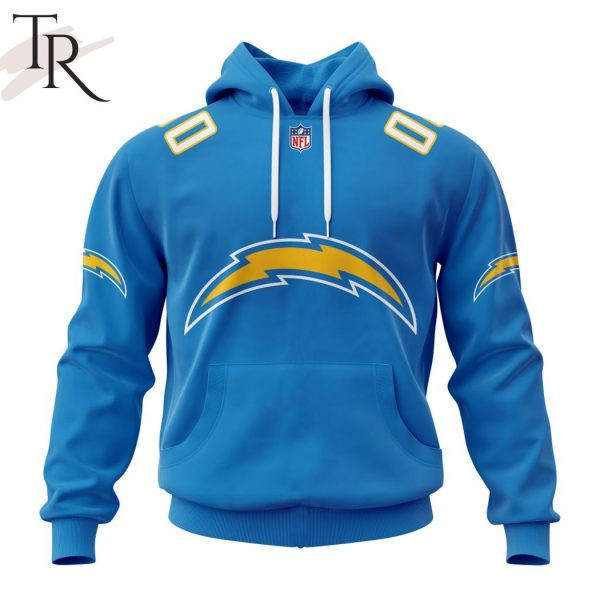 Los Angeles Chargers Personalized Name And Number NFL 3D Hoodie Version 94