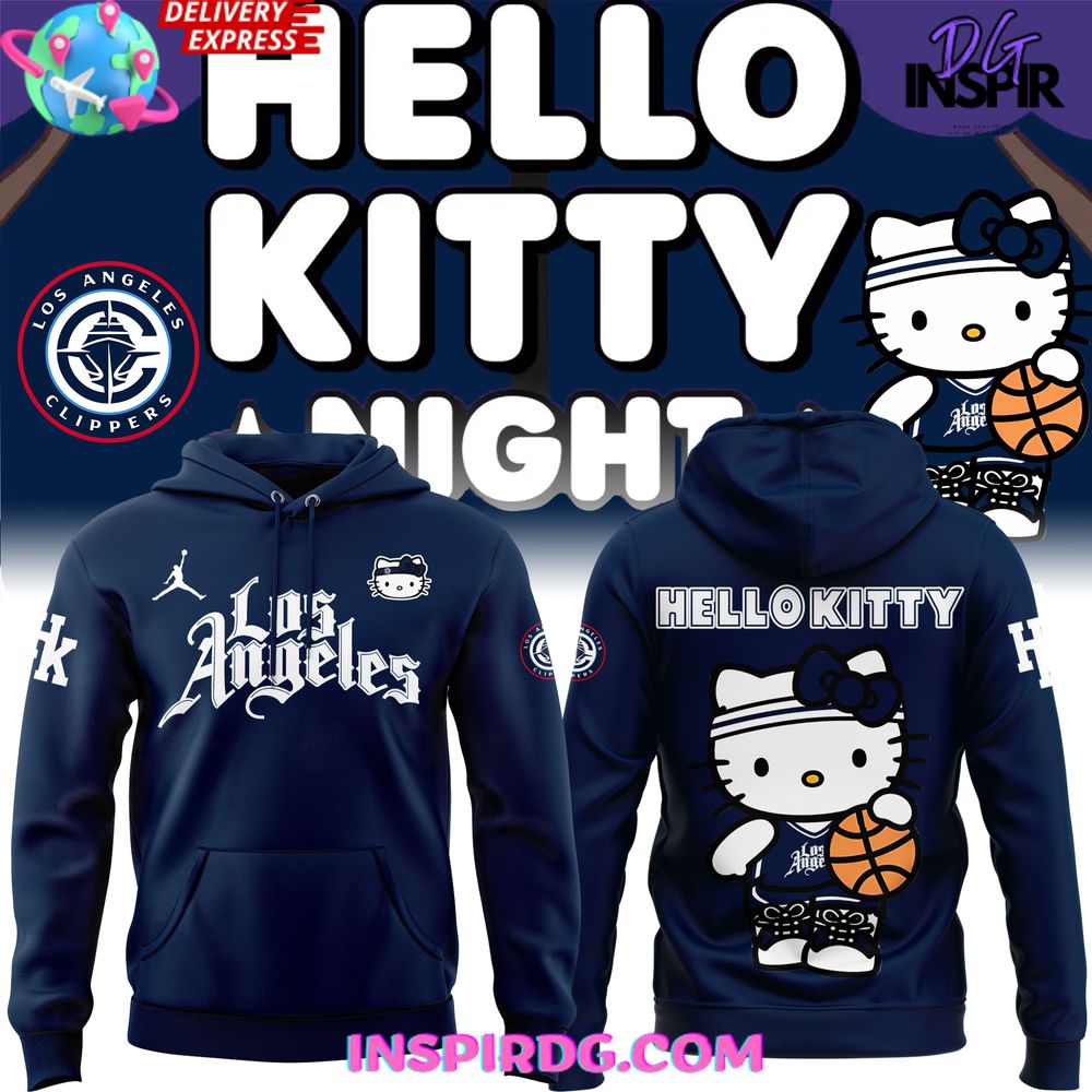 Los Angeles Clippers Hello Kitty Night Limited Hoodie Premium Merchandise