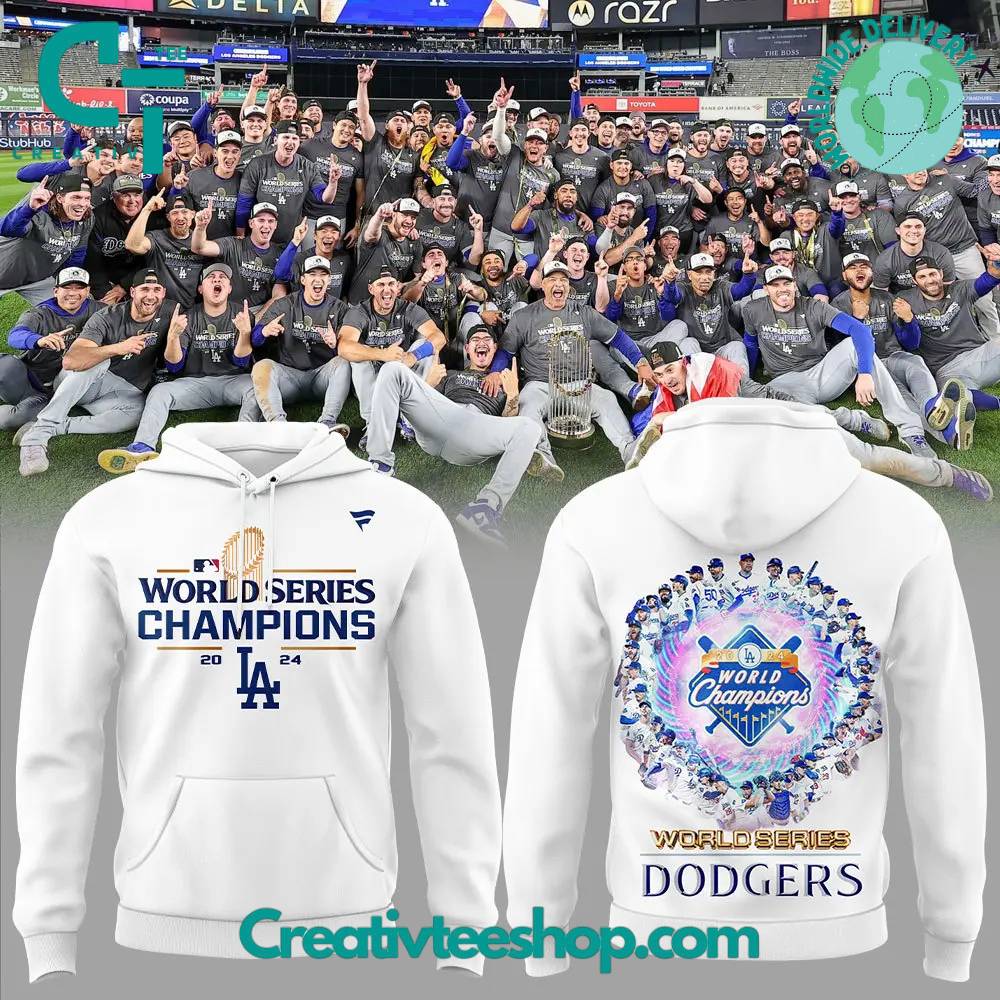 Los Angeles Dodgers 2024 World Series Champions White Hoodie