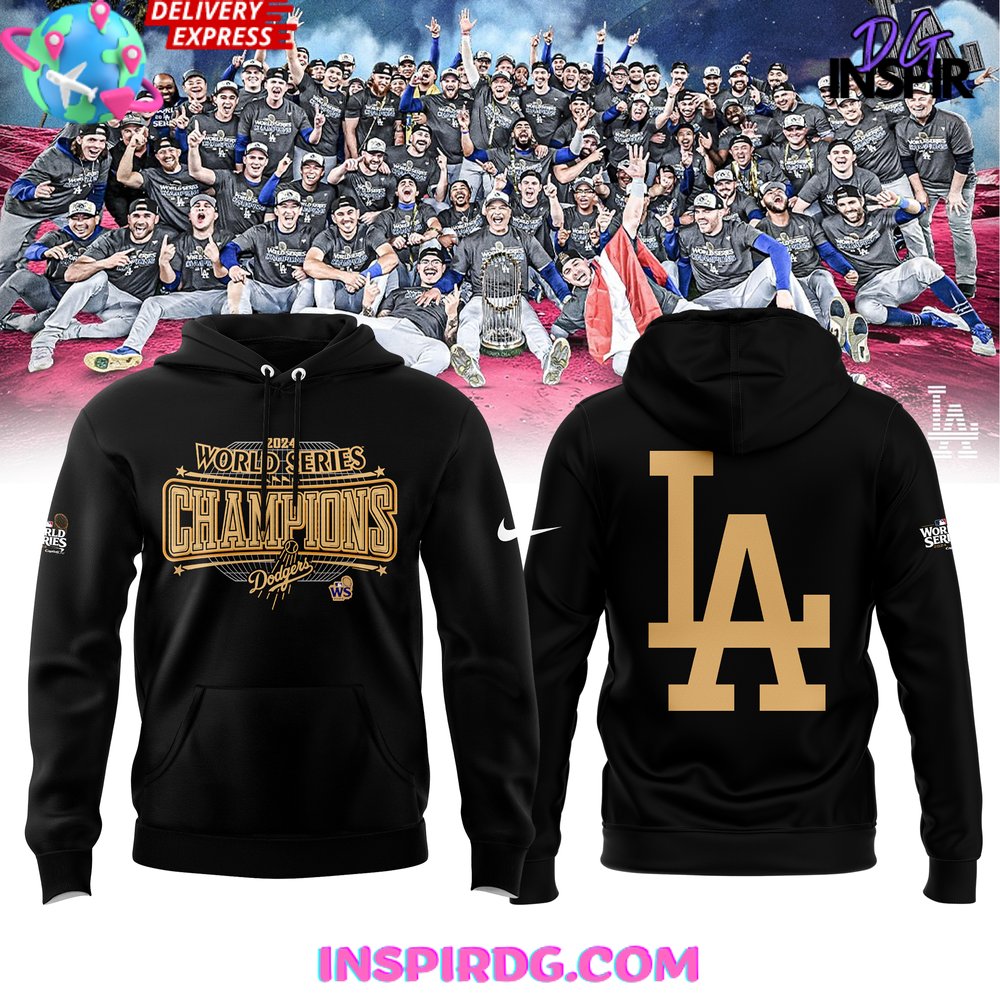 Los Angeles Dodgers 2025 World Series Champions Special Black Hoodie Premium Merchandise