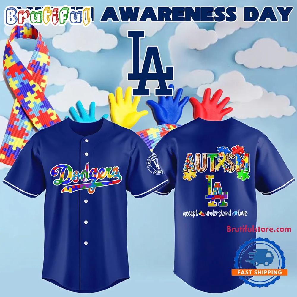 Los Angeles Dodgers Autism Awareness 2025 Baseball Jersey