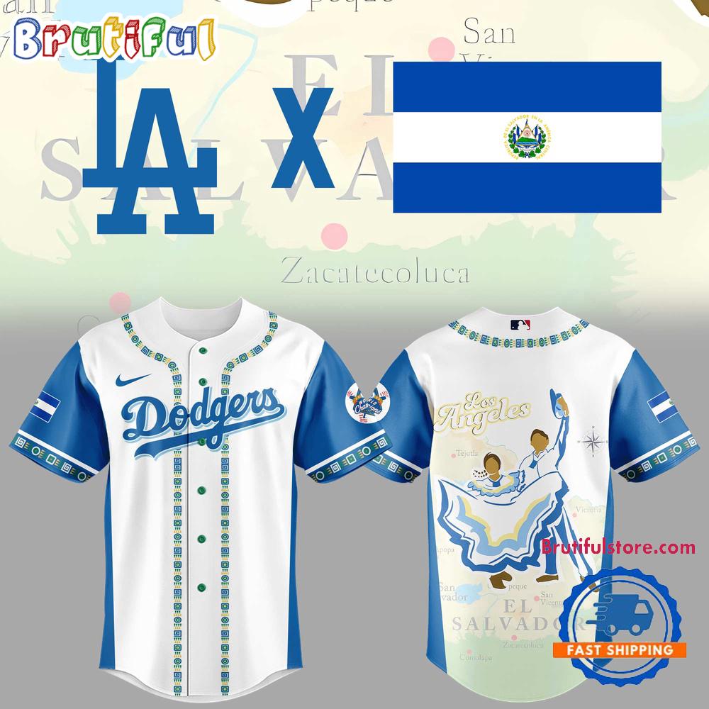 Los Angeles Dodgers Baseball Salvadoran Heritage Night Jersey