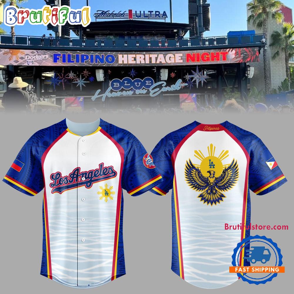 Los Angeles Dodgers Filipino Heritage Night 2025 Baseball Jersey