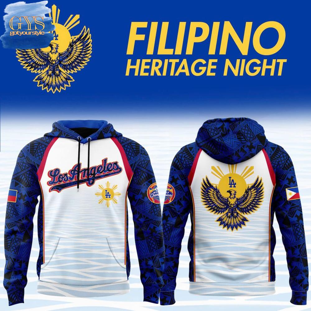 Los Angeles Dodgers Filipino Heritage Night Limited Edition Hoodie 2025 Premium Merchandise