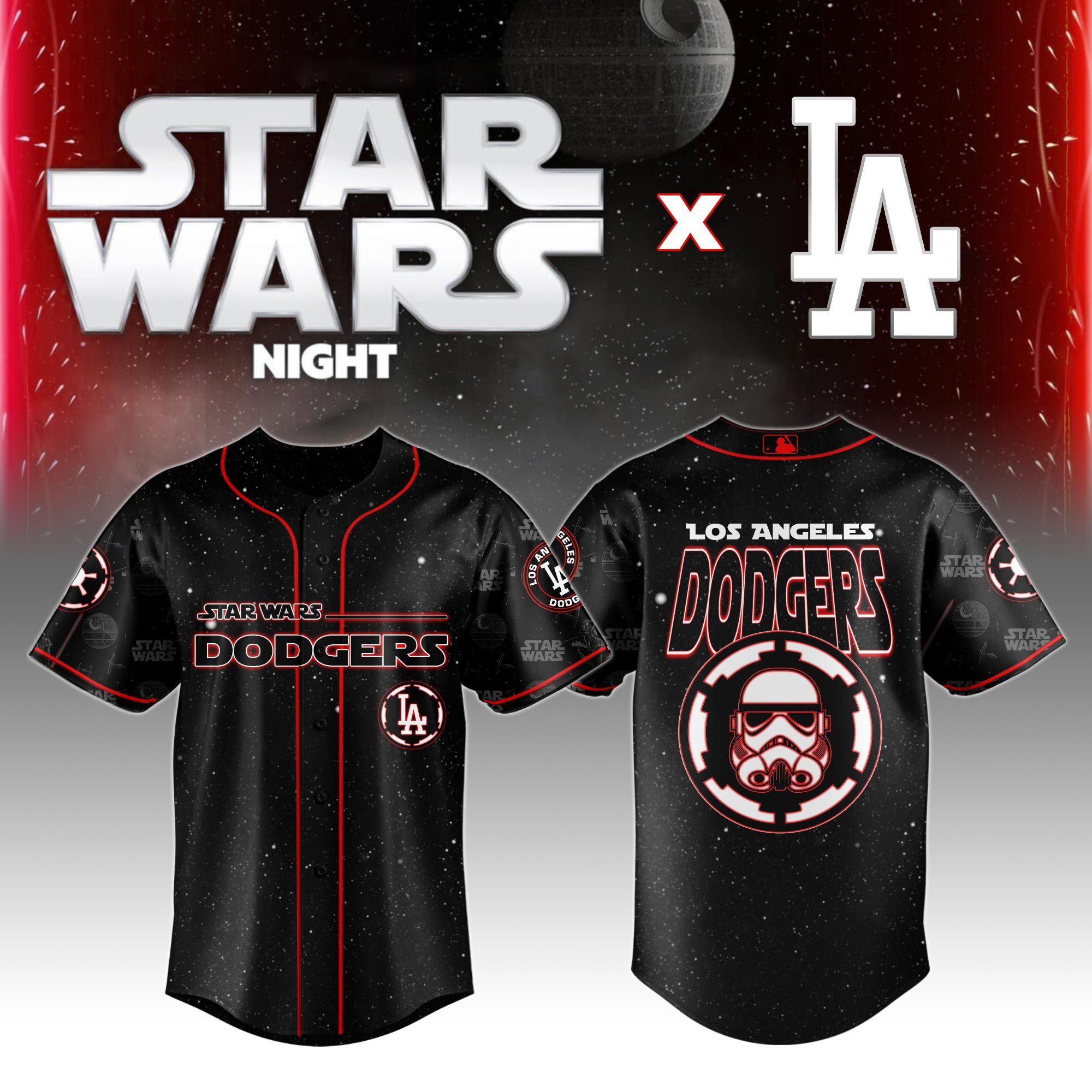 Los Angeles Dodgers MLB X Star Wars Night Jersey 2025 Cool Gifts For Dodgers Fans