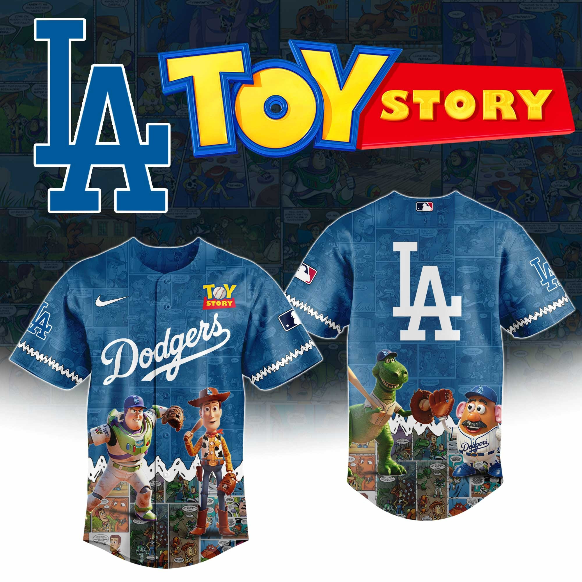 Los Angeles Dodgers MLB x TOY Story Jersey Best Gifts For A Dodgers Fan