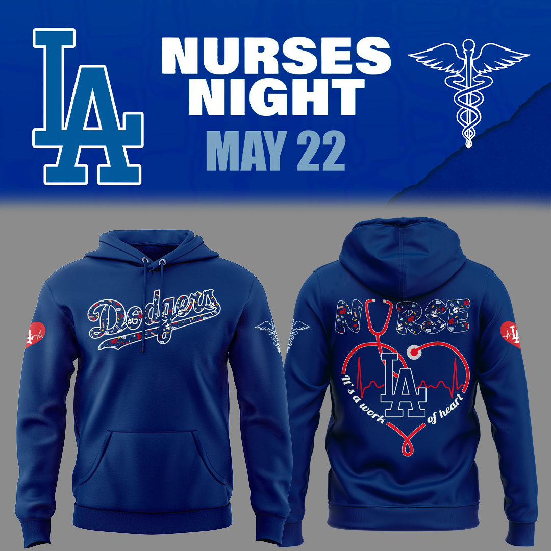 Los Angeles Dodgers Nurses Night Hoodie Gifts For Baseball Players - Navy, S