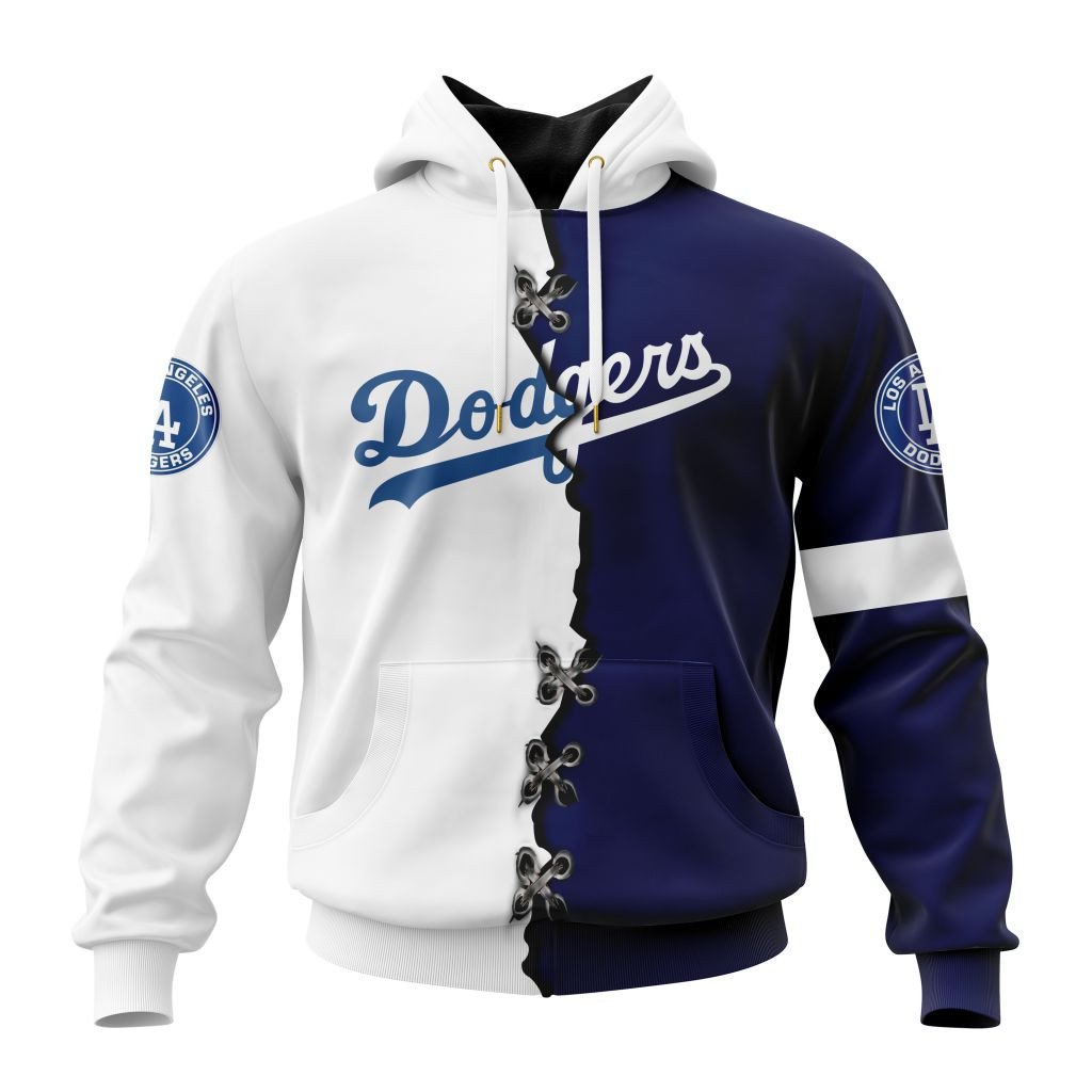 Los Angeles Dodgers Personalized Mix Jersey Hoodie Premium Merchandise