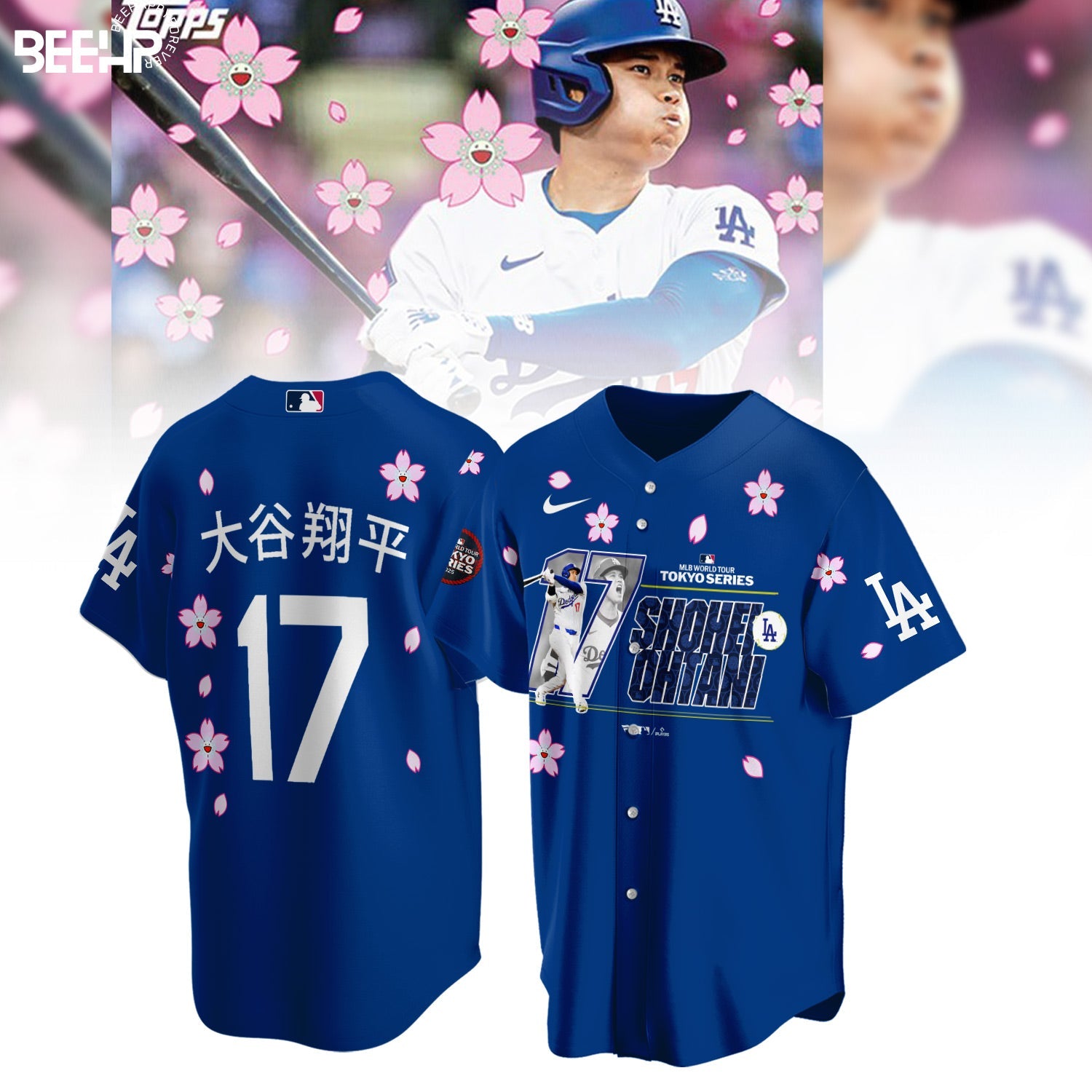 Los Angeles Dodgers Takashi Murakami x MLB World Tour Tokyo Personalized New Baseball Jersey For Fan