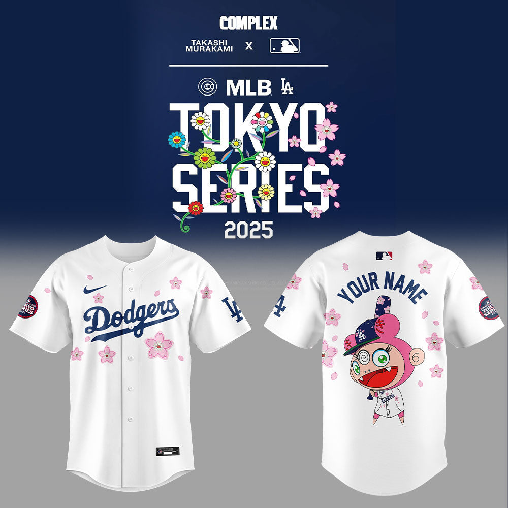 Los Angeles Dodgers Takashi Murakami x MLB World Tour Tokyo Personalized New Baseball Jersey For Fan