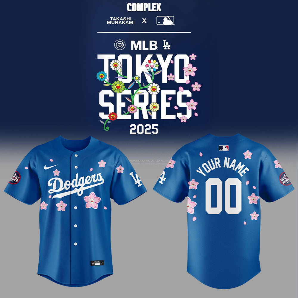 Los Angeles Dodgers Takashi Murakami x MLB World Tour Tokyo Personalized New Baseball Jersey For Fan