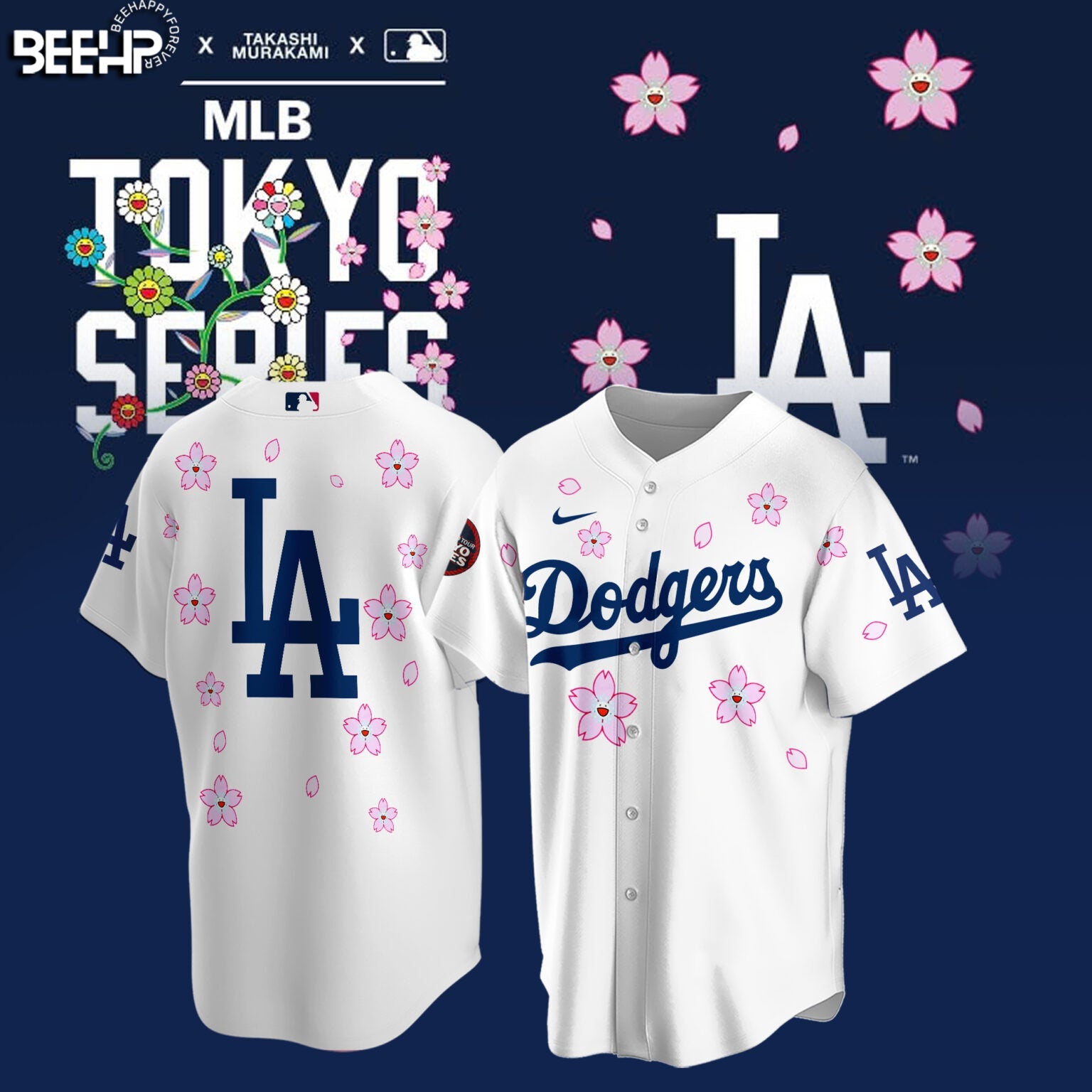 Los Angeles Dodgers Takashi Murakami x MLB World Tour Tokyo Personalized New Baseball Jersey For Fan