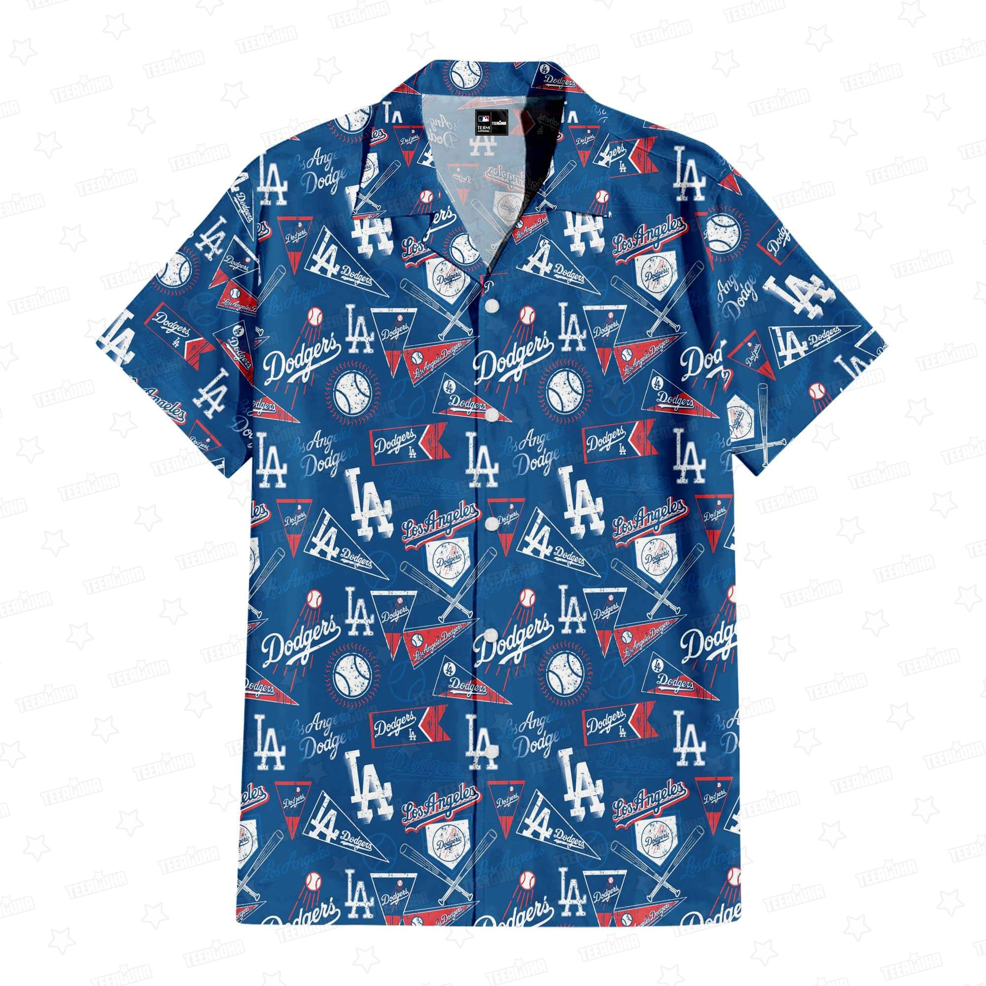 Los Angeles Dodgers Vintage Blue Aloha Hawaiian Shirt for Men And Women Premium Merchandise
