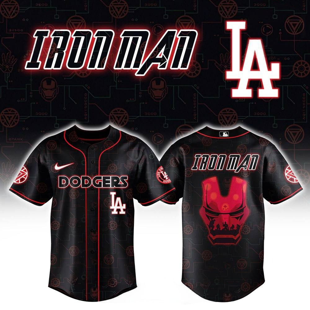 Los Angeles Dodgers x Avengers Special Baseball Jersey Gifts For Husband