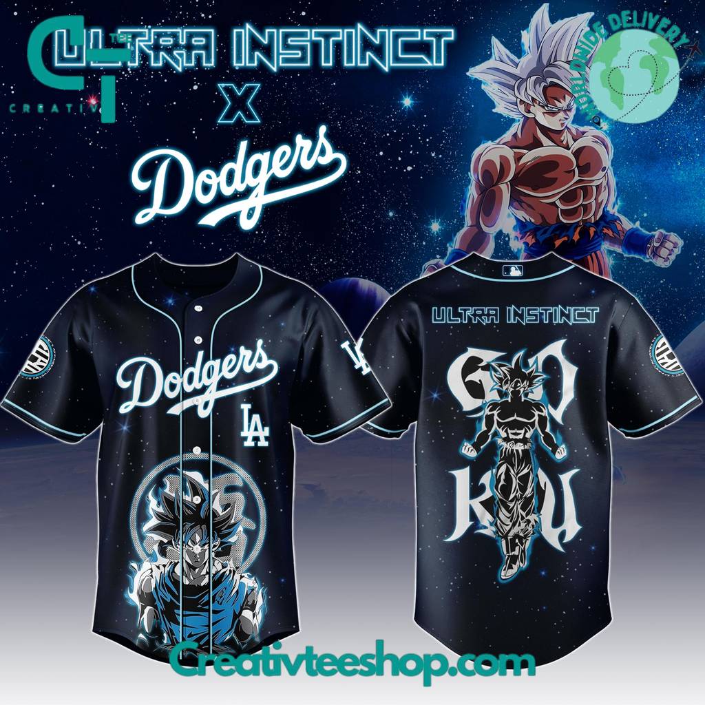 Los Angeles Dodgers x Goku Ultra Instinct Baseball Jersey